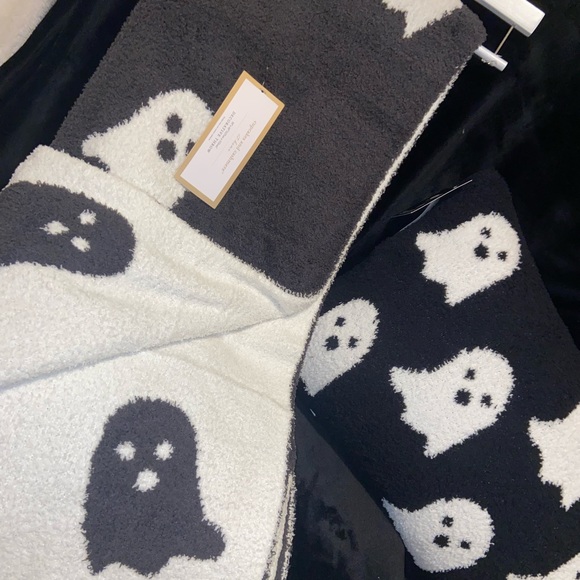 cupcakes & cashmere Other - Black & White Ghost Blanket & Pillow